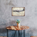 Home Weatherproof Retro Chic Fighter Sign Iron Painting Wall Drawing Templa