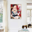 Rose Beauty Oil Paint By Numbers Kits Canvas Picture Wall Art DIY Craft Coloring
