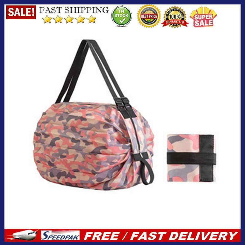 Waterproof Folding Eco-Friendly Shopping Travel Portable Grocery Bag (B)