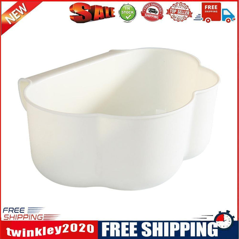 Hanging Storage Basket Organizer Trash Can Shelf Home Kitchen Tool (White)