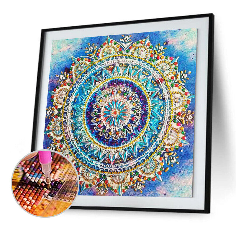 5D DIY Special Shaped Diamond Painting Folk Flower Cross Stitch Embroidery