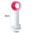 Portable Bladeless Fan Handheld Desktop Summer Travel Mini Cooler (White)