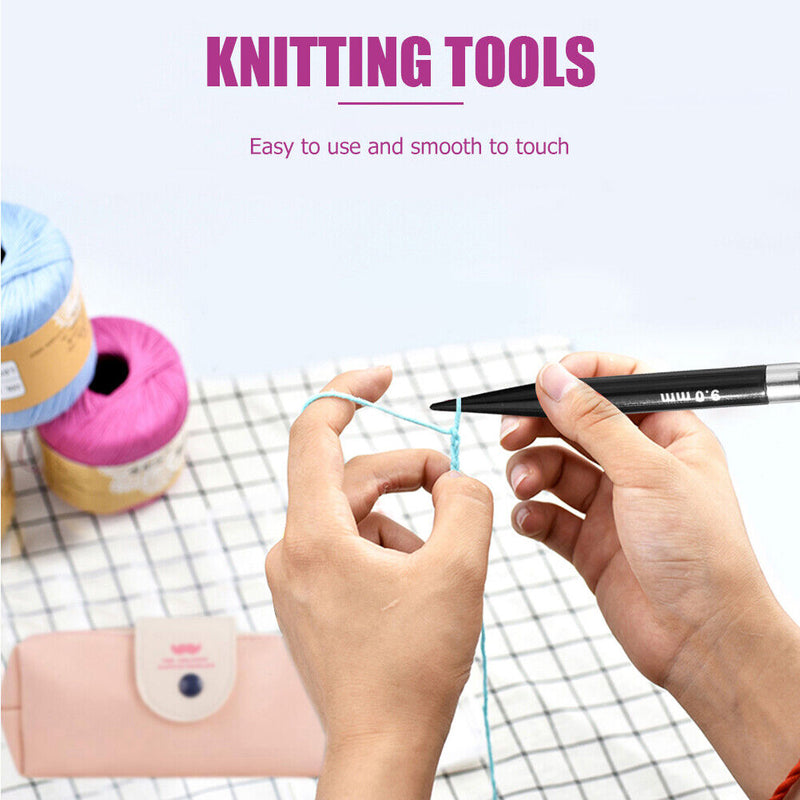 Knitting Needles Set Removable DIY Crochet Hook Sweater Carpet Hedge Weaving