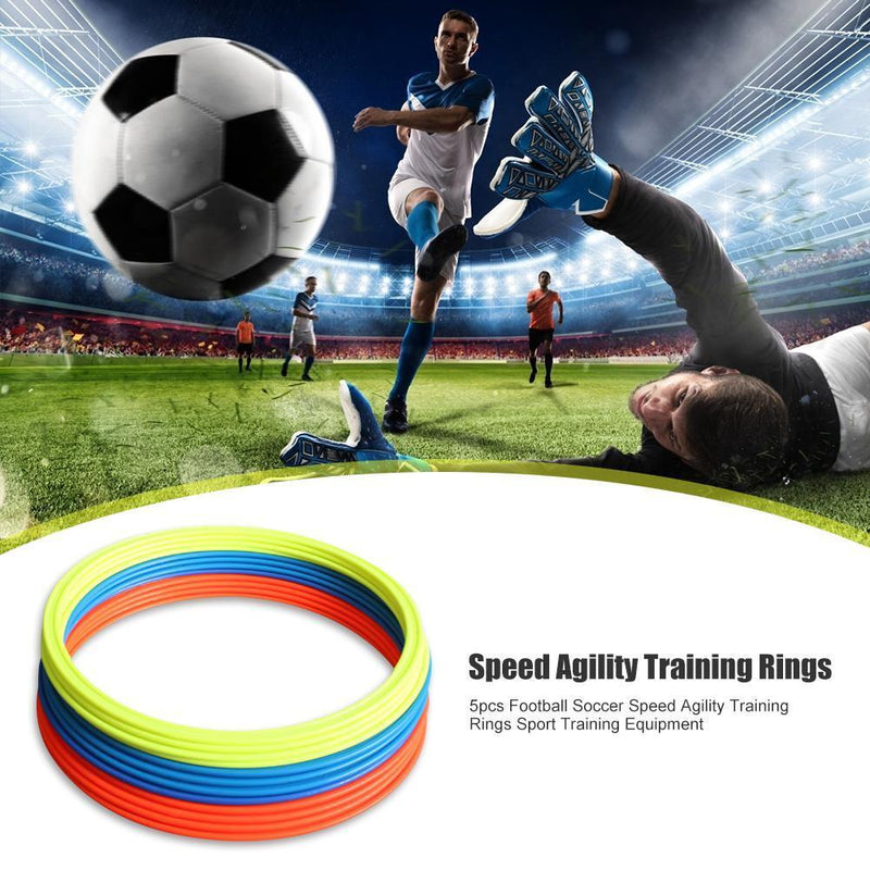 5pcs Football Soccer Speed Agility Rings Sport Training Equipment (30cm) Newly