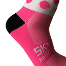 Women Men Cycling Soccer Socks Striped Dot Print Outdoor Sports Basketball Socks