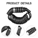 Motorcycle Locks Helmet Code Lock 4 Digit Password Anti-theft Cable Lockstitch