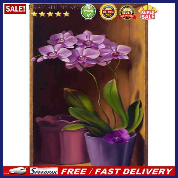 Corner Butterfly Orchid Oil Paint By Numbers DIY Frameless Drawing Picture Cr