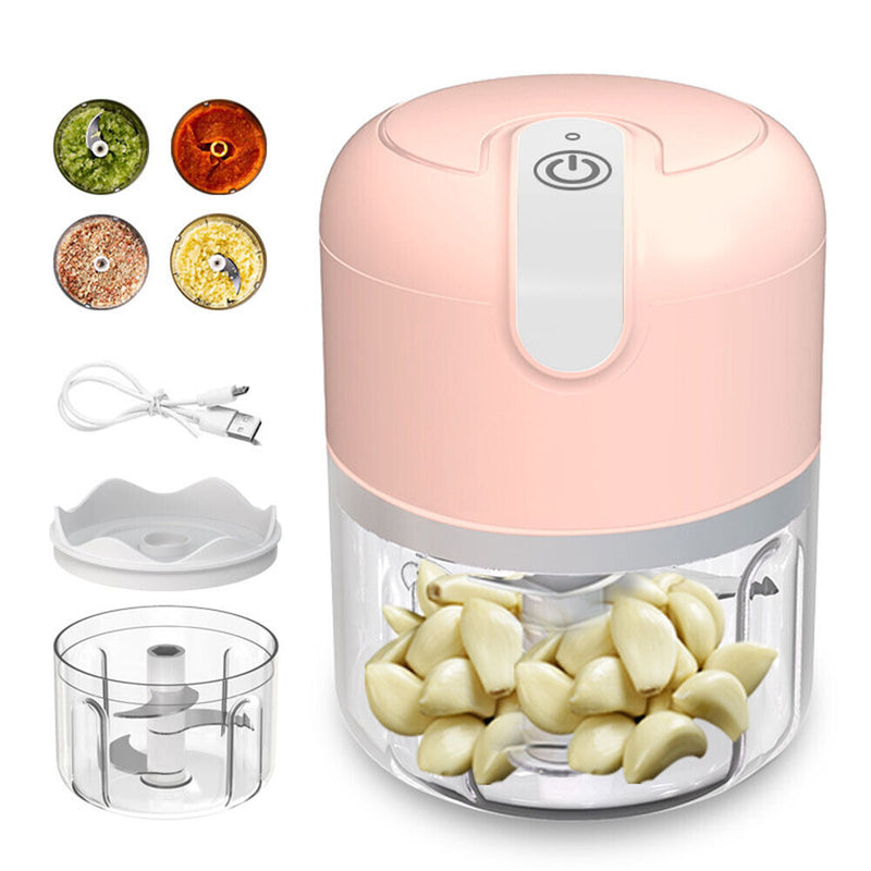 #A Multifunction Mini Meat Grinder Electric Garlic Masher Crusher USB Charging