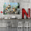 DIY Oil Paint by Numbers Squirrel Hand Painted Acrylic Coloring Picture Gift