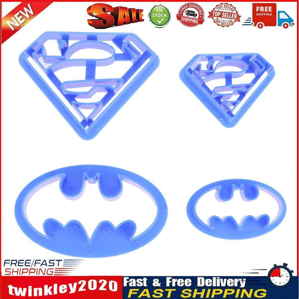 4 pcs Super Hero Batman Superman Cookie Cutters Sugarcraft Cake Decoration Newly