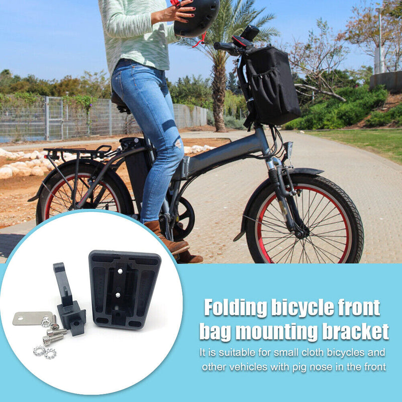 Folding Bike Front Carrier Block Cycling Basket for Brompton Bicycle Shelf Rack