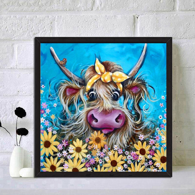 Cow in Bush Oil Paint By Numbers Art Picture DIY Home Decoration Gifts Unfr