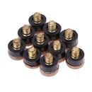 10PCs 10mm Screw On Cue Tips For Pool Snooker Billiards Replacement Parts Newly