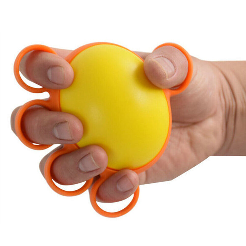 #A Finger Hand Grip Strengthener Ball Silicone Fitness Muscle Relax Wrist Traine