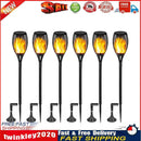 12 LED Flame Torch Light Solar Garden Plug-In Decor Lighting Lamp (6pcs) Newly