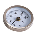 Pipe Spring Clip-on Thermometer Temperature Pressure Gauge 63mm 0 / 120C Thermal Pa
