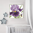 14CT Partial Cross Stitch Purple Flower Counted DIY Embroidery Kits Handmad
