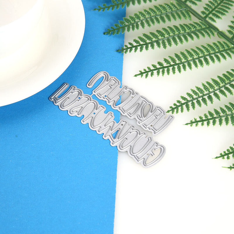 German Words Embossing Cutting Dies Carbon Steel DIY Scrapbooking Album Cards