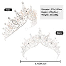 Goth Girls Baroque Queen Crown Tiaras for Women Crystal Wedding Crowns Black