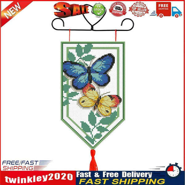 Christmas Banner Pendant 14CT Stamped DIY Cross Stitch Needlework (012) Newly