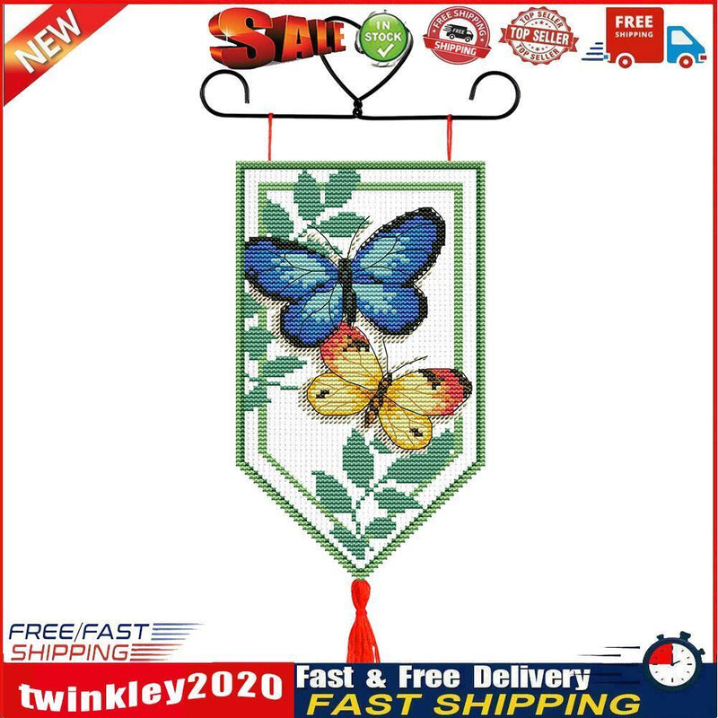 Christmas Banner Pendant 14CT Stamped DIY Cross Stitch Needlework (012) Newly