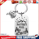 Punk Car Mountain Tree Star Full Key Ring Titanium Steel Key Chain Gift