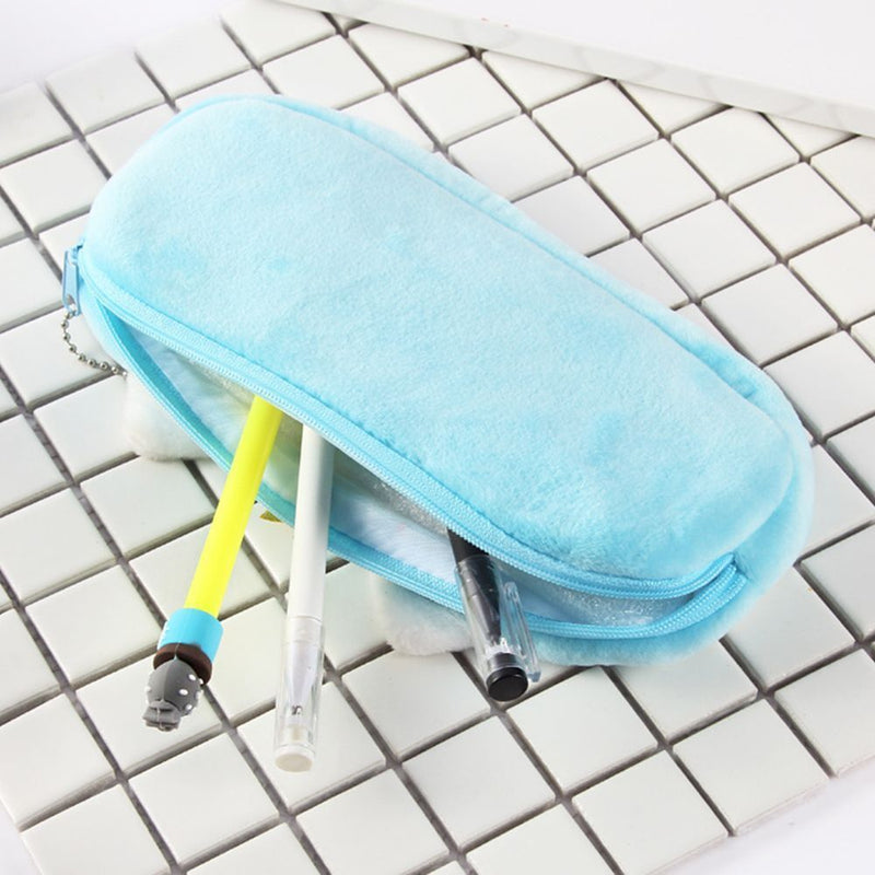Zip Box Cosmetic Unicorn Pen Bag Makeup Pouch Coin Purse Plush Pencil Case