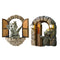 Dinosaur Climbing Windows (A)*1  Dragon Opening Door Statue (B)*1