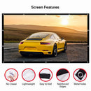 16:9 Simple Projector Curtain 120 inch HD Display Screen for Home Office Newly