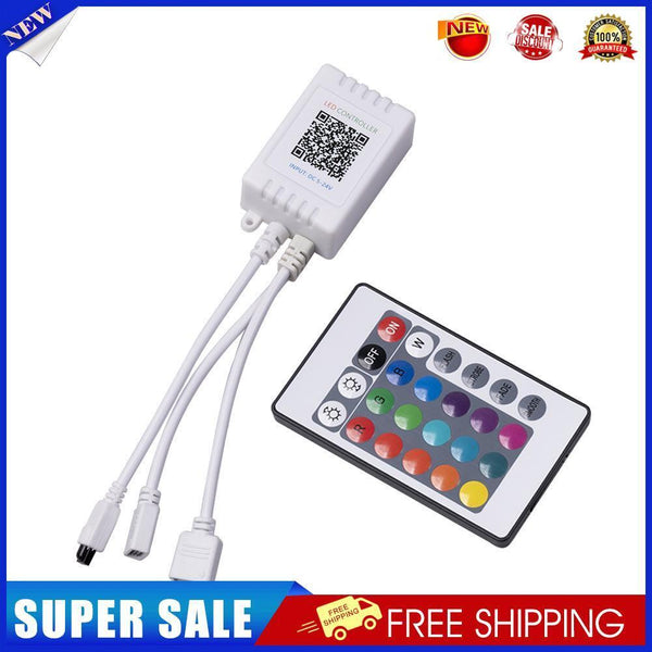 1 to 2 LED Controler Box 24 Keys IR Remote Controller for RGB Lights Strip