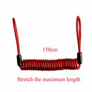 Anti-lost Reminder Cable Spring Coil Disc Brake Lock Motorcycle Safety Lanyard
