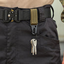 Outdoor Carabiner Keychain Nylon Hanging Webbing Buckle MOLLE Hook (Khaki) Newly