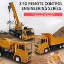 RC Dump Truck 1/24 10 Channels Remote Control Cement Mixer Engineering Vehi