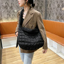 Female Lattice Pattern Top-handle Bag Eiderdown Shoulder Eiderdown Handbag Totes