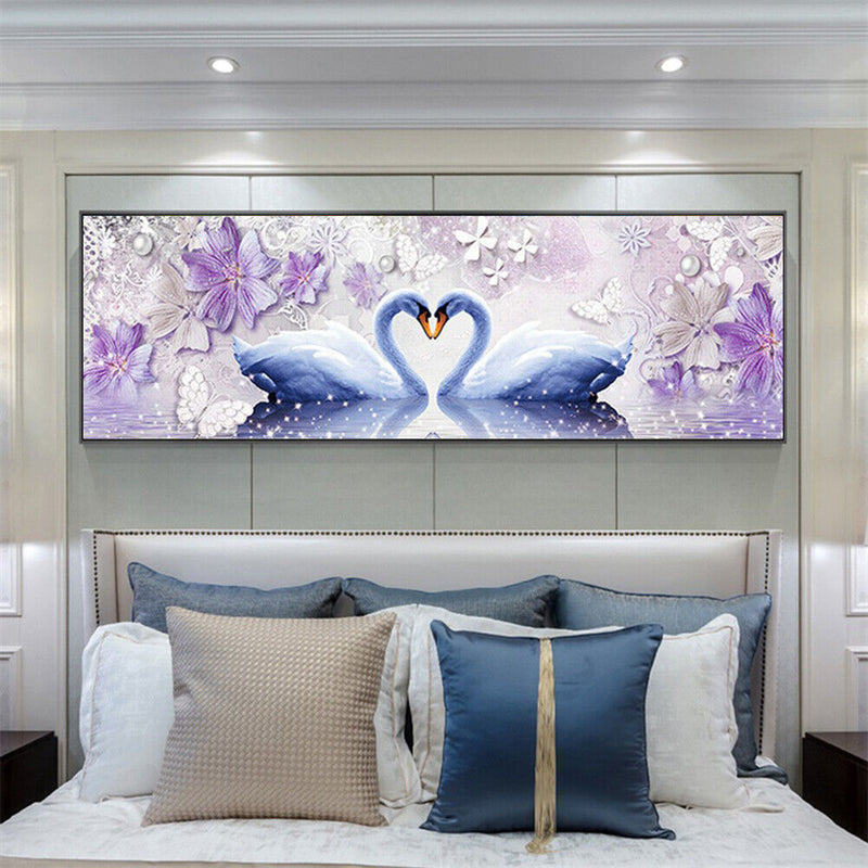 Full Round Drill Diamond Painting Swan Love Cross Stitch Embroidery Craft Decor