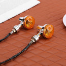 2pcs universal motorcycle front rear indicator lamp DC 12V indicators yellow lic