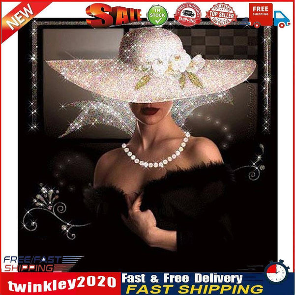 Frameless Oil Paint By Numbers Lady DIY Canvas Picture Craft Kit for Home Newly