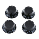 4pcs/Set Black Acrylic Electric Guitar Bass Volume Rotary Selector Potentiometer Cap 17 /