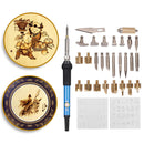 28 in 1 Wood Burning Kit 60W Temp Adjustable Pyrography Soldering Iron (US)