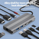 3.0 Gigabit Ethernet USB Type-C Hub 8K DP HDMI Docking Station For Laptop PC