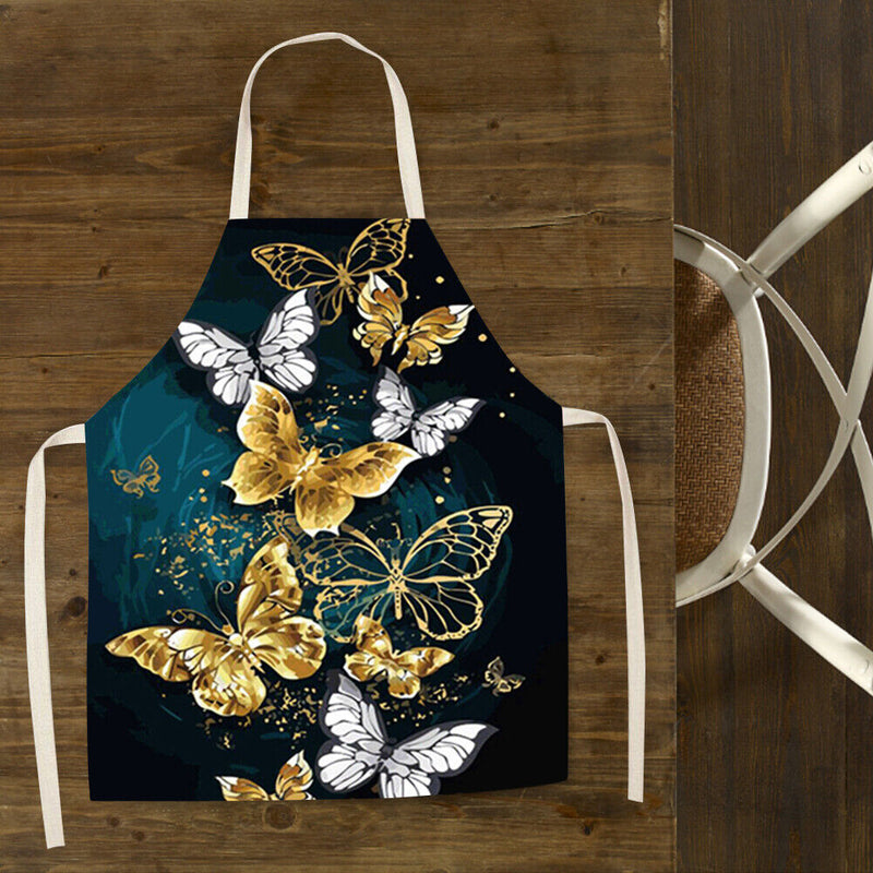 Butterfly Apron Xmas Oil-Proof Hanging Neck Pinafore Accessories for Kitchen
