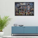 11CT Halloween Hut Counted DIY Full Cross Stitch Handmade Cotton Thread Wal