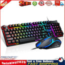TF200 USB Wired Gaming Ergonomic RGB Back Light Keyboard Mouse Combos Set Newly