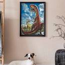 DIY Digital Oil Painting Kit Coded Hand Painted Picture Dinosaur Acrylic Paint