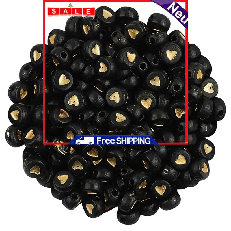 100pcs DIY Colorful Beads Flower Stars Heart Shaped Beads A - Z Cube Beads