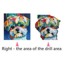 5D DIY Diamond Painting Lovely Colorful Dog Cross Stitch Embroidery Rhinest