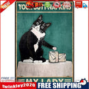 Table Cat Retro Metal Plate Tin Sign Plaque Poster for Bar Club Cafe Home