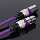 5.9ft DMX Stage DJ Cable  XLR 3Pin Male to Female Connector Wire (Purple) Newly