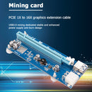 USB 3.0 PCIe Riser PCI-e PCI Express 1X to 16X Adapter Card for BTC Mining