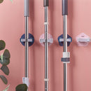 Adhesive Mop Holder Wall Mounted Anti-Brief Mop Organizer Rack Broom Brush Hanger